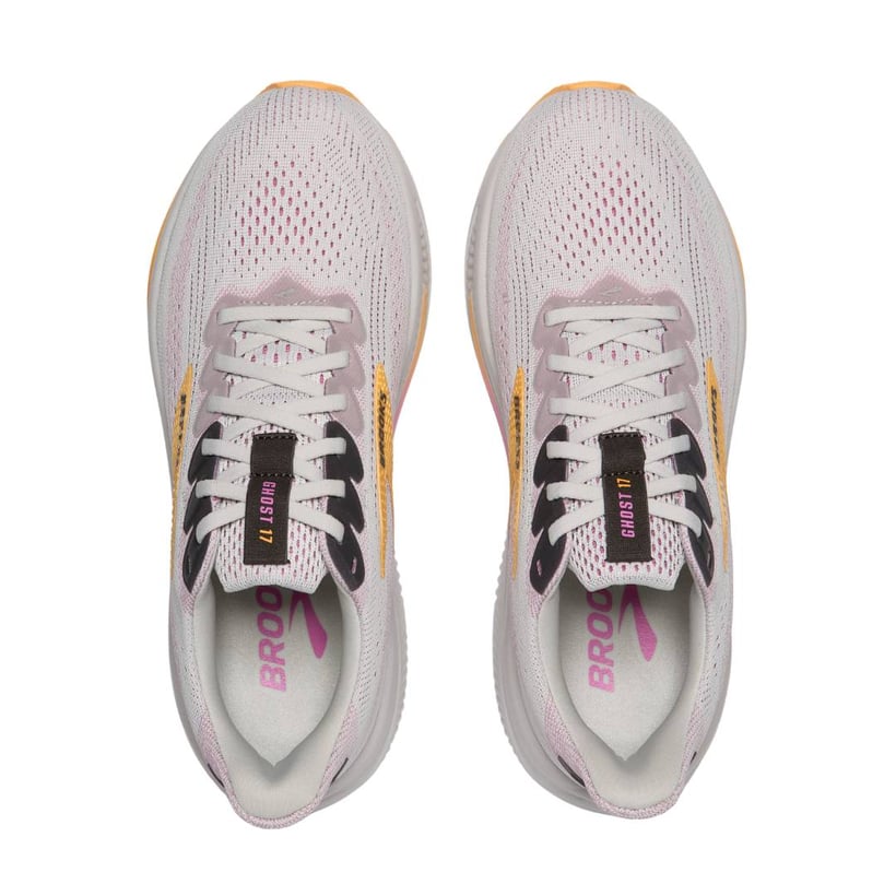 Brooks Ghost 17 Schuhe Weiß Rosa Orange AW25 Damen
