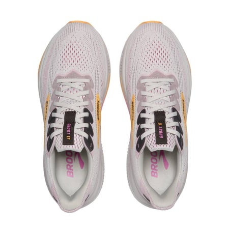 Scarpe Brooks Ghost 17 Bianco Rosa Arancione AW25 Donna