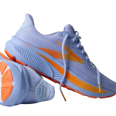 Tênis Brooks Ghost 17 Roxo Laranja AW25 Feminino