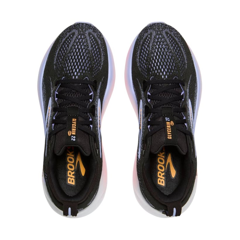 Tênis Brooks Glycerin 22 Preto Roxo AW25 Feminino