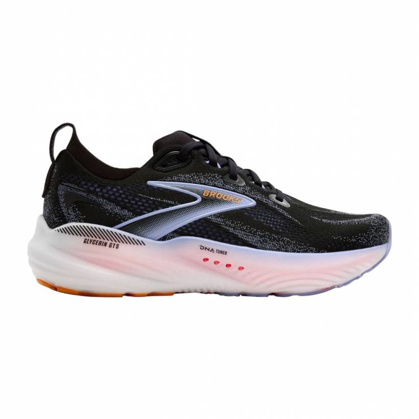 Brooks Glycerin GTS 22 Zwart Roze AW25 Dames Hardloopschoenen