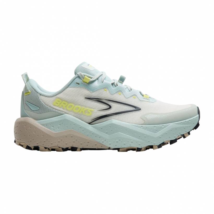 Brooks Caldera 8 Beige Blauw AW25 Dames Sneakers