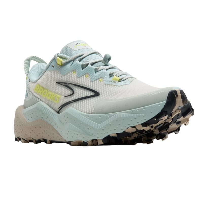 Brooks Caldera 8 Beige Blauw AW25 Dames Sneakers
