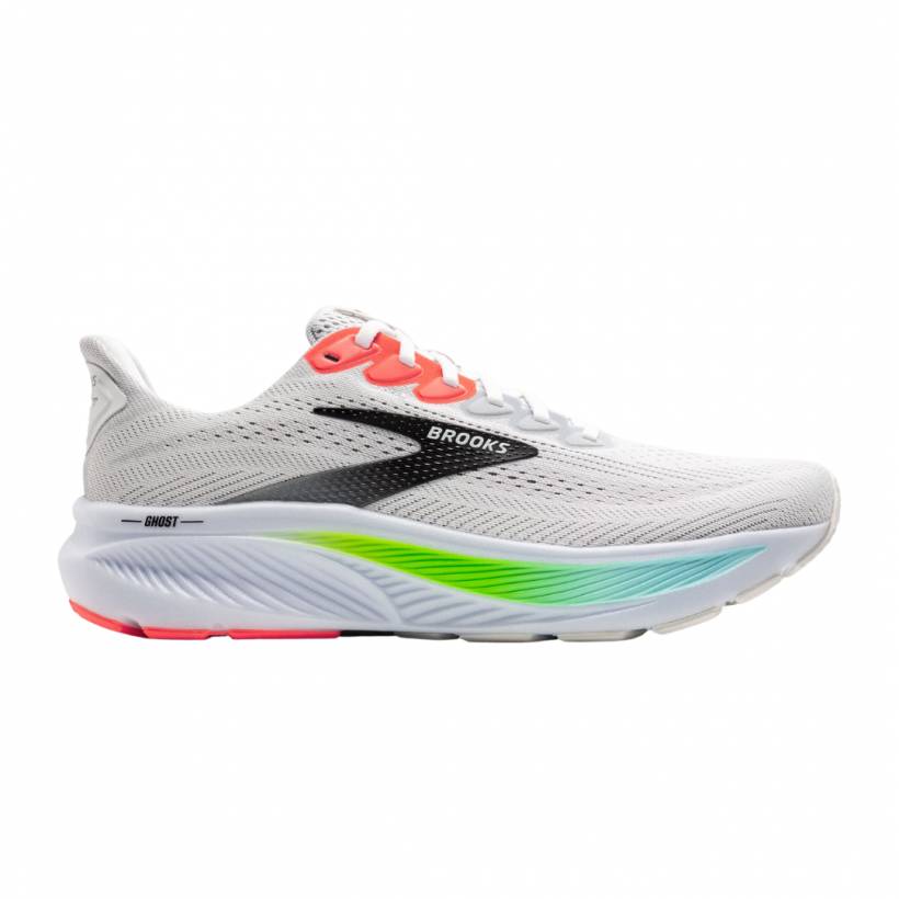 Brooks Ghost 17 Wit Roze AW25 Sneakers