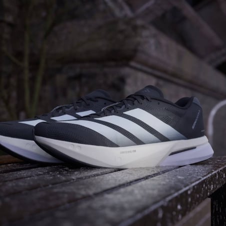 Adidas Adizero Boston 13 Schuhe Schwarz Weiß AW25
