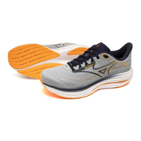 Chaussures Mizuno Wave Rider 29 Gris Orange AW25