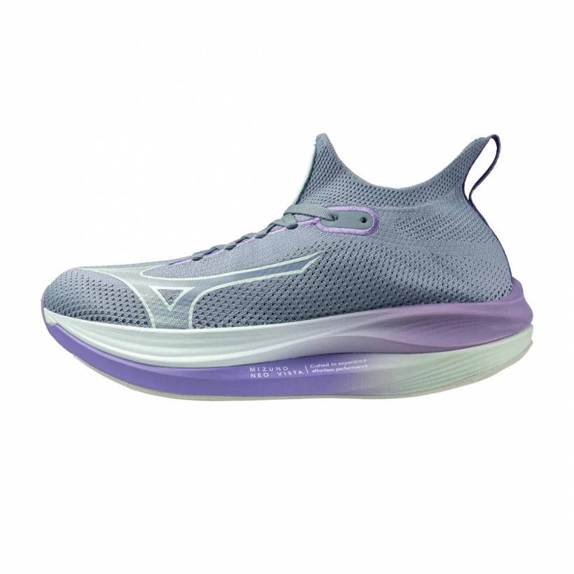 Mizuno Neo Vista Grau Lila SS25 Damen Schuhe