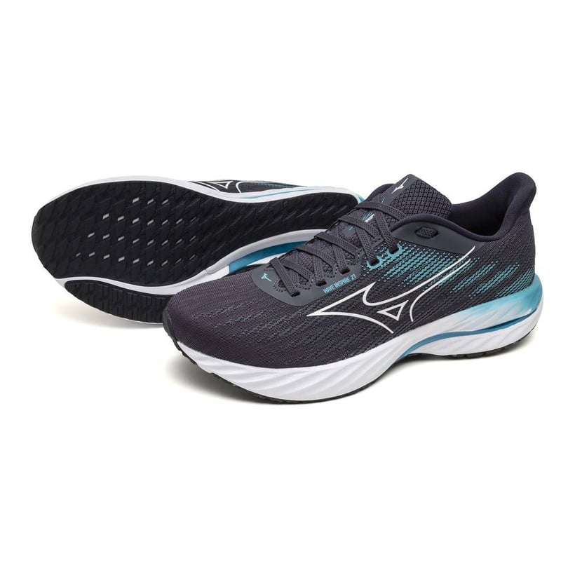 Mizuno Wave Inspire 21 Schuhe Grau Blau AW25