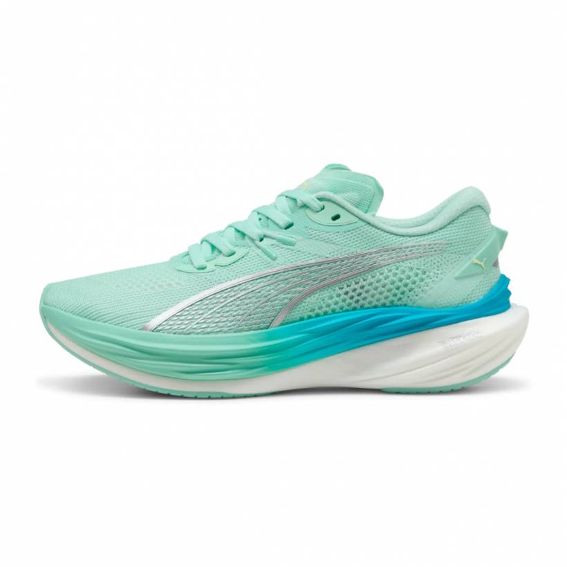 Puma Deviate Nitro 3 Groen Blauw AW25 Dames Sneakers