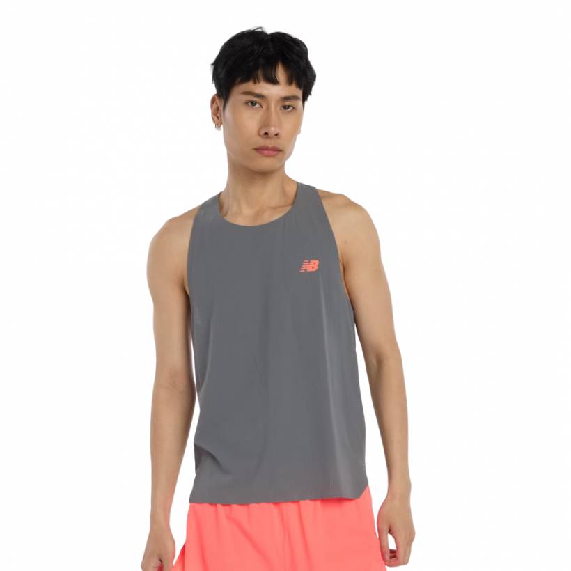 New Balance Race Day Ultra Light Mouwloos T-shirt Grijs