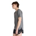 Camiseta New Balance Race Day Ultra Light Manga Curta Cinza Laranja