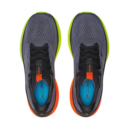 Tênis Saucony Ride 18 Cinza Amarelo AW25