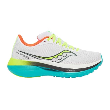 Tênis Saucony Endorphin Trainer Branco Verde AW25 Mulher