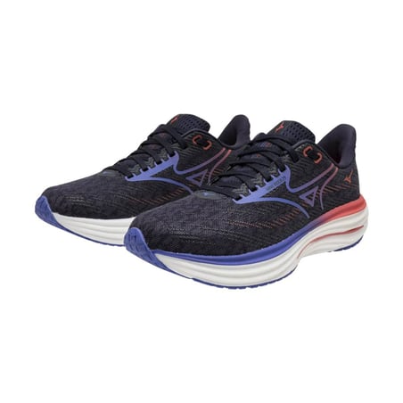 Mizuno Wave Rider 29 Schuhe Schwarz Lila Rot AW25 Damen