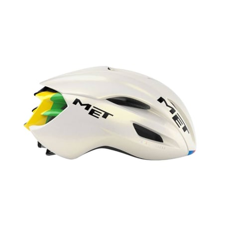 Casco MET Manta MIPS Edizione Arcobaleno World Champion Bianco