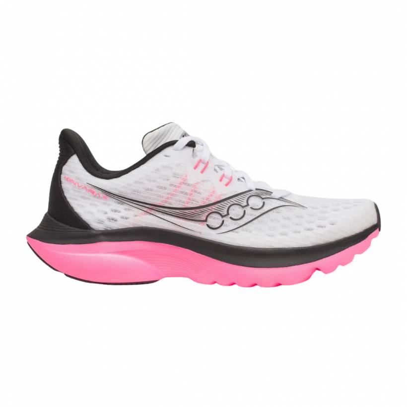 Saucony Kinvara 16 Wit Roze AW25 Dames Sneakers