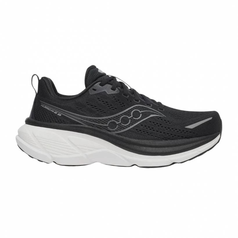 Saucony Hurricane 25 Wide Black White AW25 Shoes