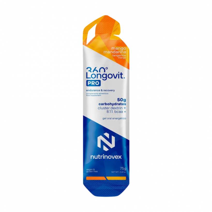 Nutrinovex Gel Longovit 360 50g CHO Mango Tangerine Flavor