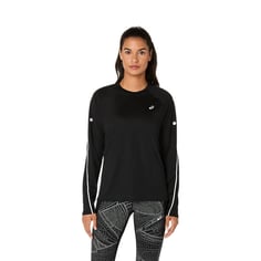 Camiseta Asics Road Lite Show LS Preto Mulher