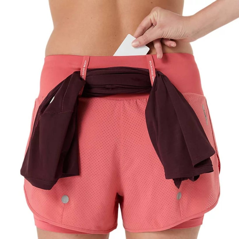 Asics Road 2-N-1 3.5IN Short Rosa Damen