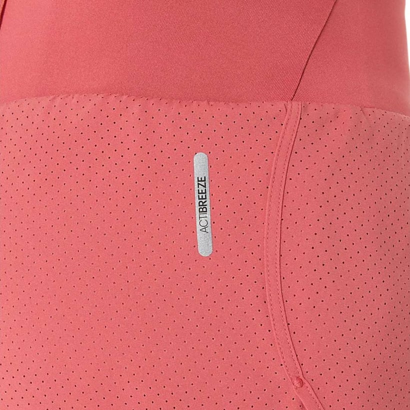 Asics Road 2-N-1 3.5IN short Roze Dames