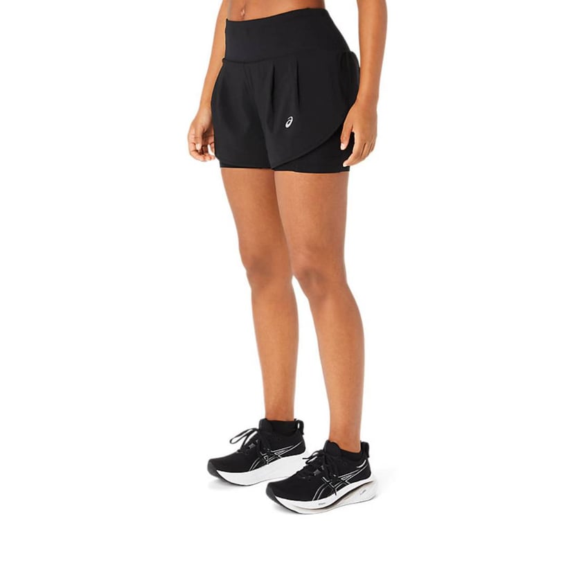 Calção Asics Road 2-N-1 3.5IN Preto Mulher