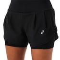 Asics Road 2-N-1 3.5IN korte broek Zwart Dames