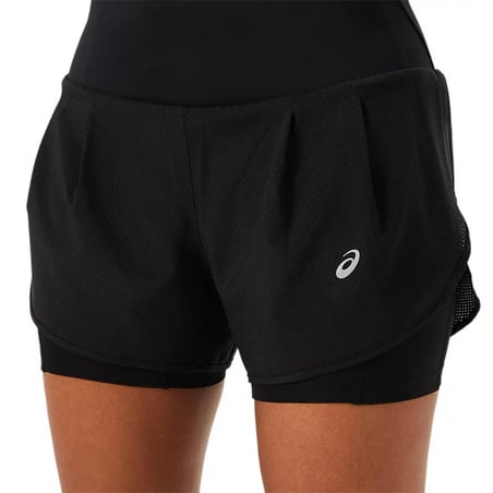 Asics Road 2-N-1 3.5IN korte broek Zwart Dames