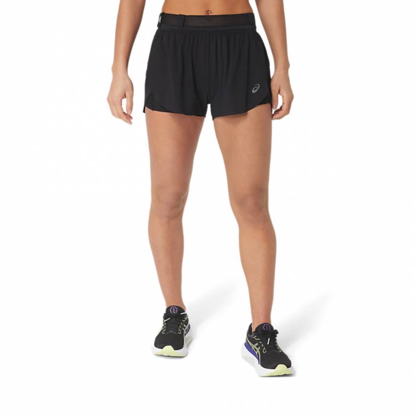 Short Asics Metarun Split Noir Femme