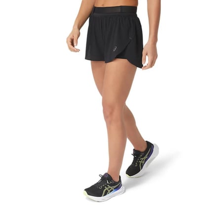 Krótkie spodenki Asics Metarun Split Czarne Damskie