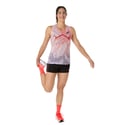 Camiseta Asics Metaspeed Sin Mangas Blanco Rojo Mujer