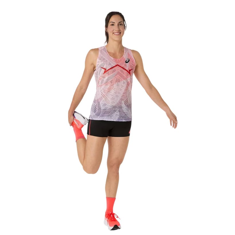 Asics Metaspeed Sleeveless Shirt White Red Women