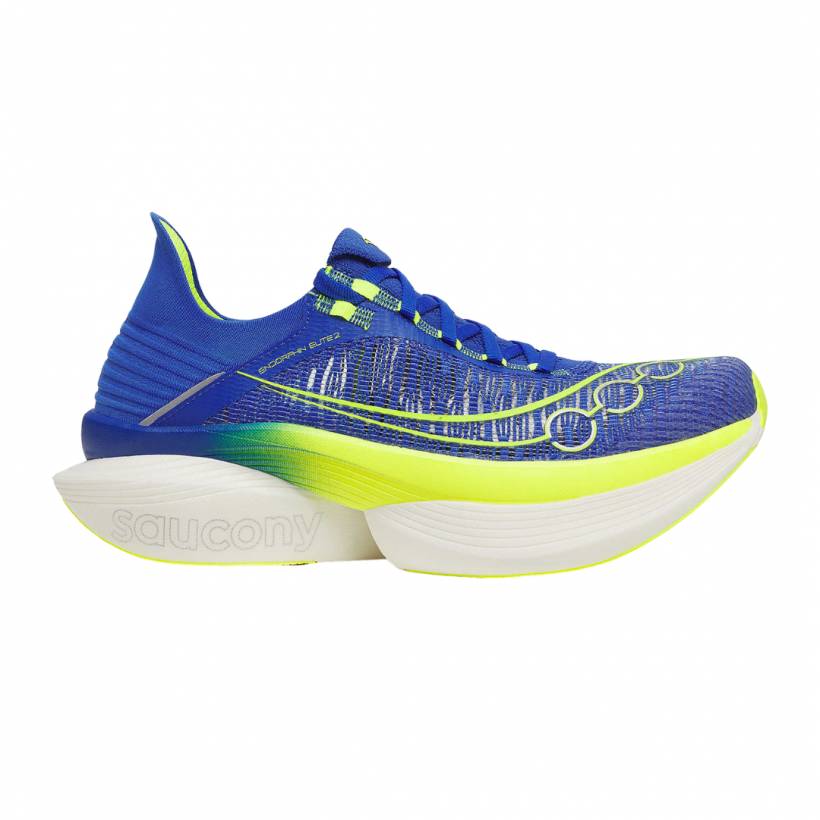 Saucony Endorphin Elite 2 Schuhe Blau Gelb AW25 Unisex