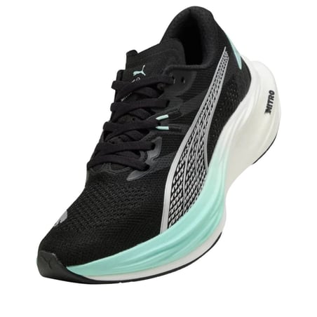 Tênis Puma Deviate Nitro 3 Preto Azul AW25 Mulher