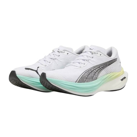 Zapatillas Puma Deviate Nitro 3 Blanco Verde AW25 Mujer
