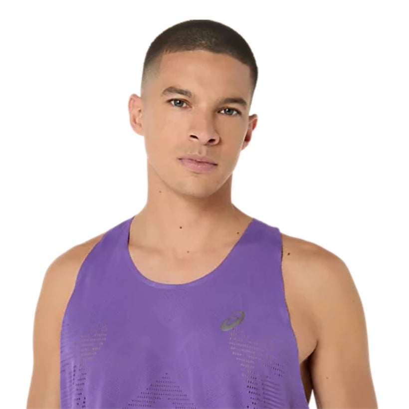 Camiseta Asics Metarun Sem Mangas Roxa