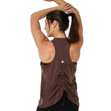 Asics Nagino Run Adjustable Tank mouwloze top bruin dames