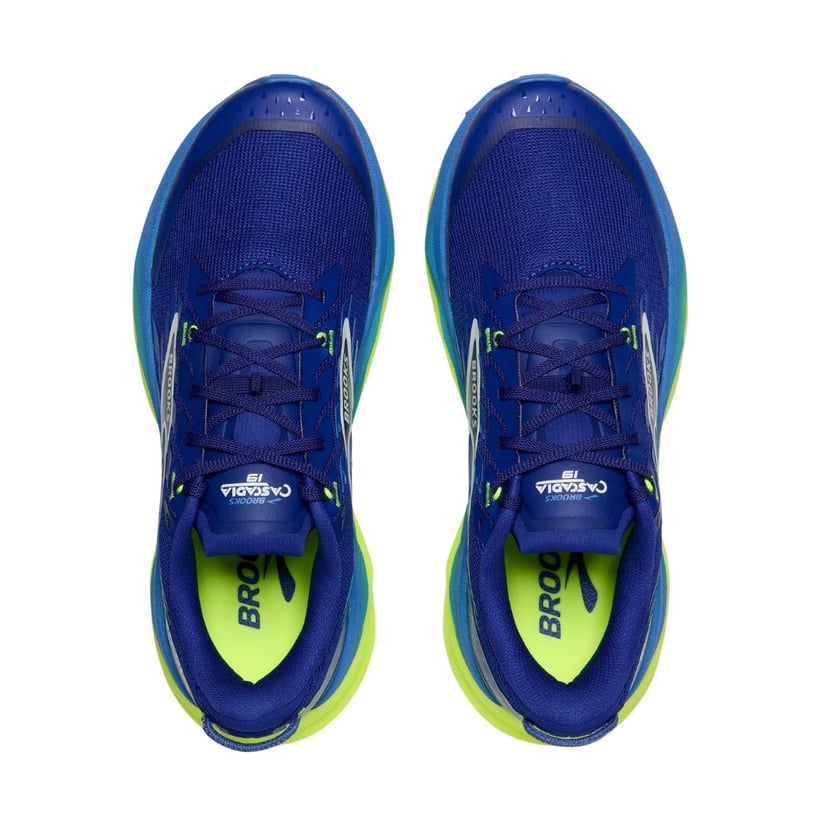 Tênis Brooks Cascadia 19 Azul Amarelo AW25