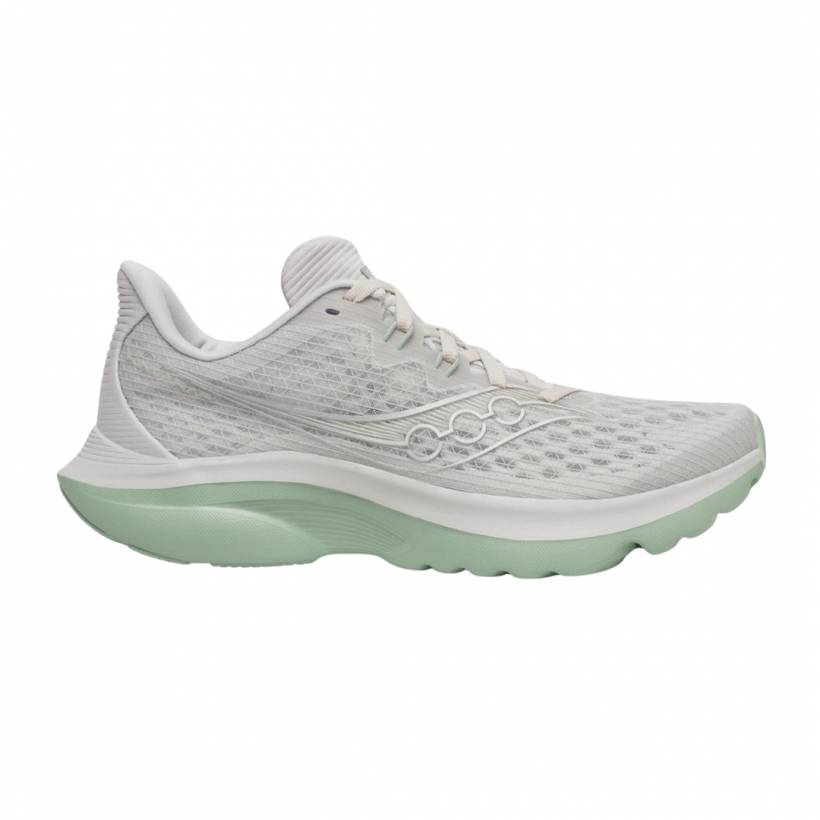 Zapatillas Saucony Kinvara 16 Blanco Verde AW25 Mujer
