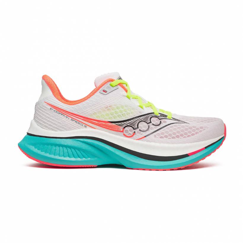 Saucony Endorphin Speed 5 Wit Groene AW25 Sneakers