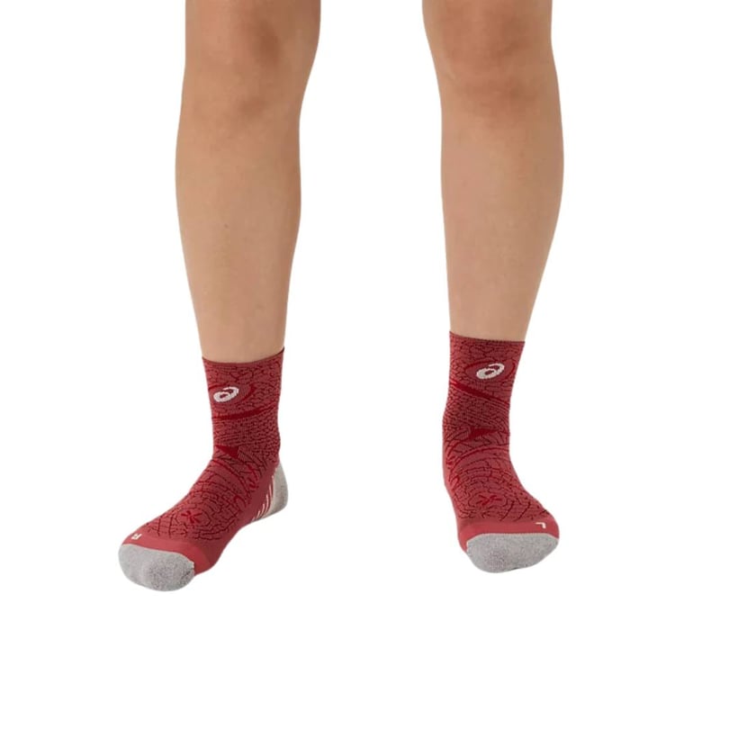 Asics Performance Run Quarter Socks Dark Pink