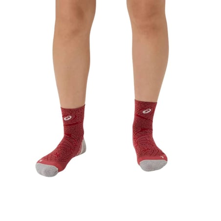 Asics Performance Run Quarter Socken Dunkelrosa