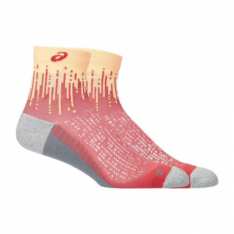 Calcetines Asics Performance Run Quarter Naranja Rojo