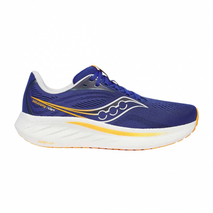Chaussures Saucony Ride 18 Bleu Orange SS25