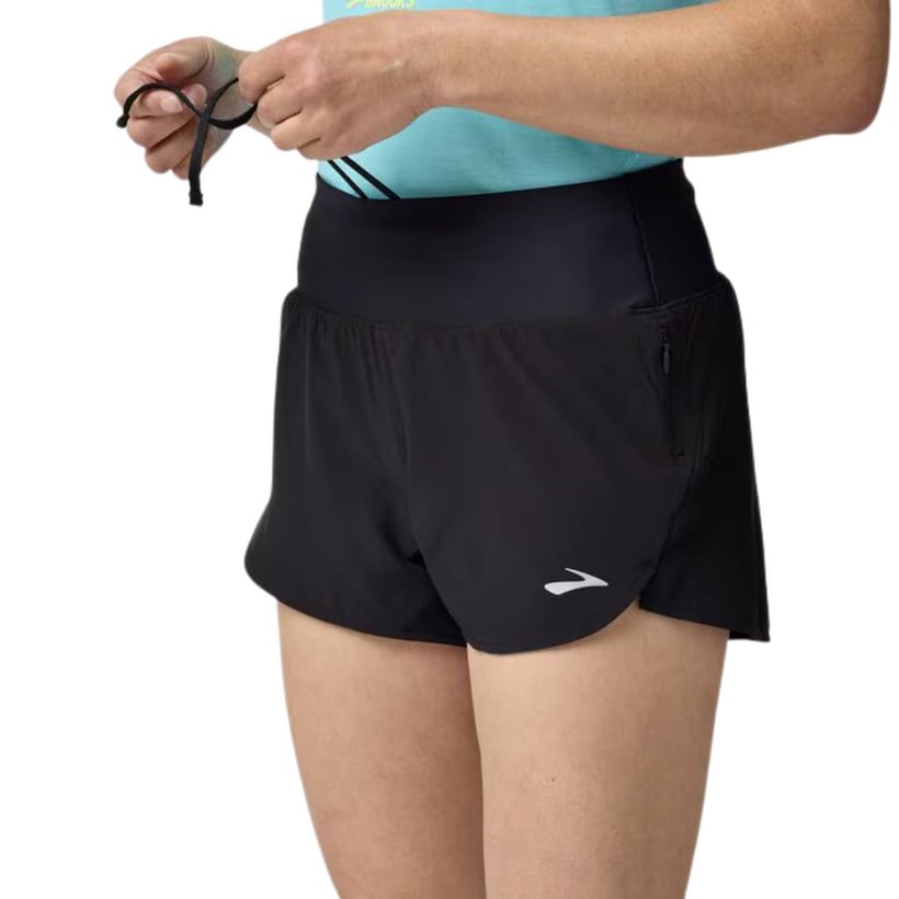 Brooks Chaser 3" Short 2.0 Zwarte Dames Shorts