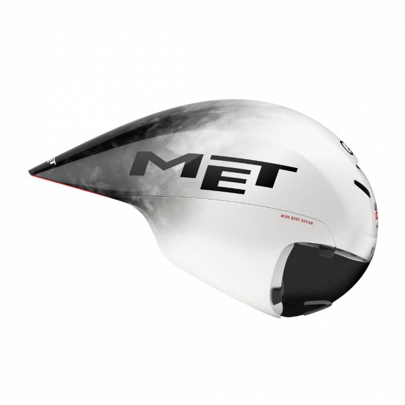 Casque MET Drone Wide Body II UAE Team Emirates Edition 2025 Blanc Noir