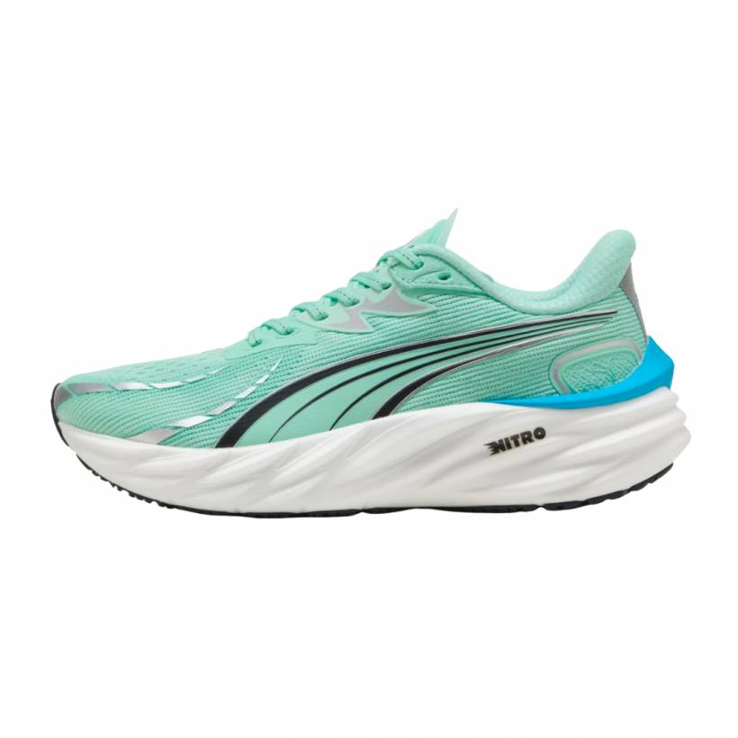 Baskets Puma Velocity NITRO 4 Vert Bleu AW25 Femme