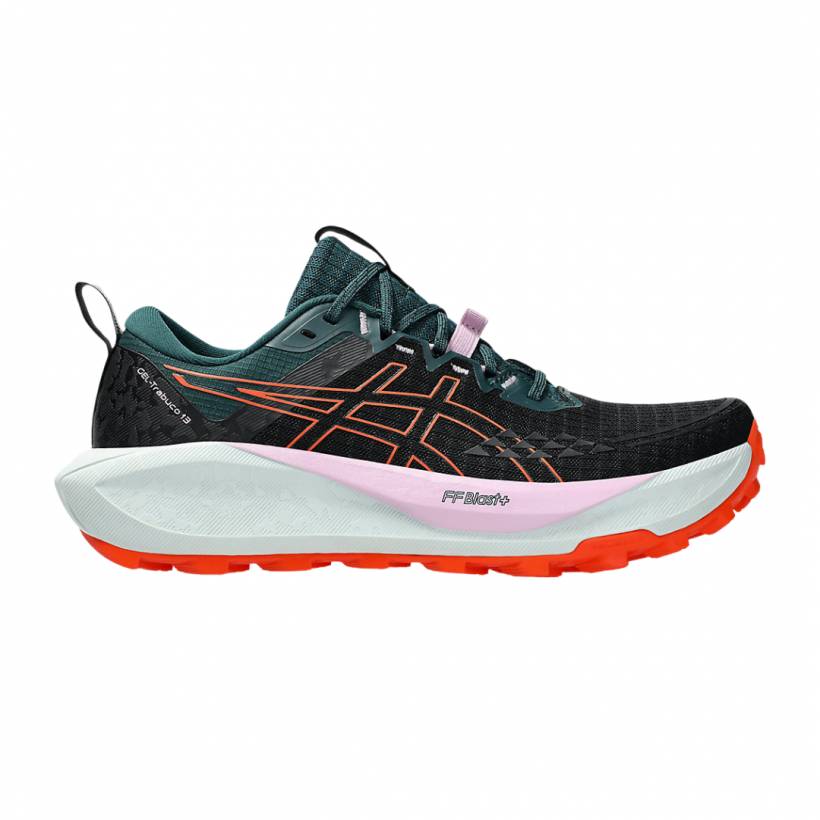 Asics Gel Trabuco 13 Zwart Oranje AW25 Dames Hardloopschoenen