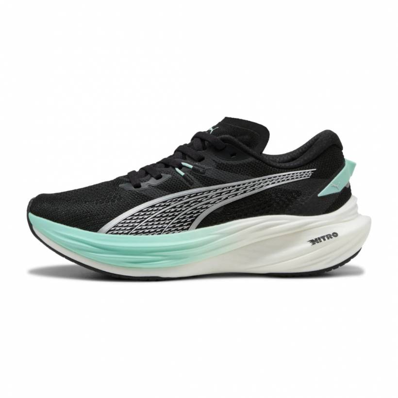 Zapatillas Puma Deviate Nitro 3 Negro Azul AW25 Mujer