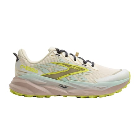 Tênis Brooks Cascadia 19 Bege Amarelo AW25 Mulher
